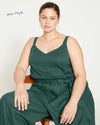 Promenade Linen Jumpsuit - Sea Moss