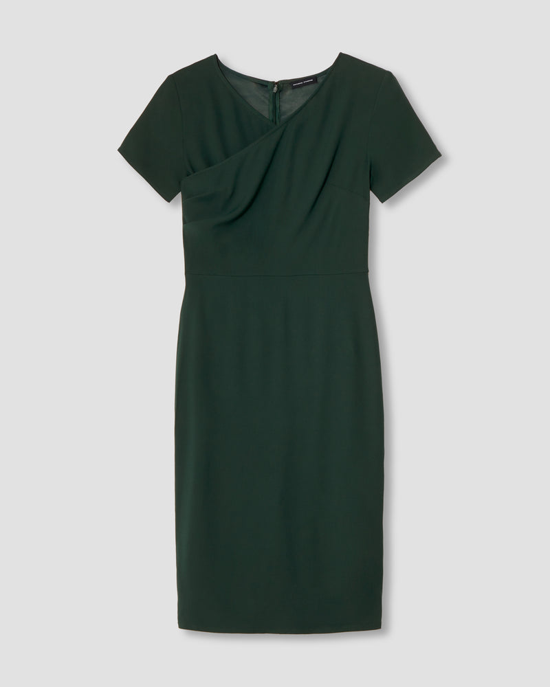 Mary Double Luxe Dress - Forest Green