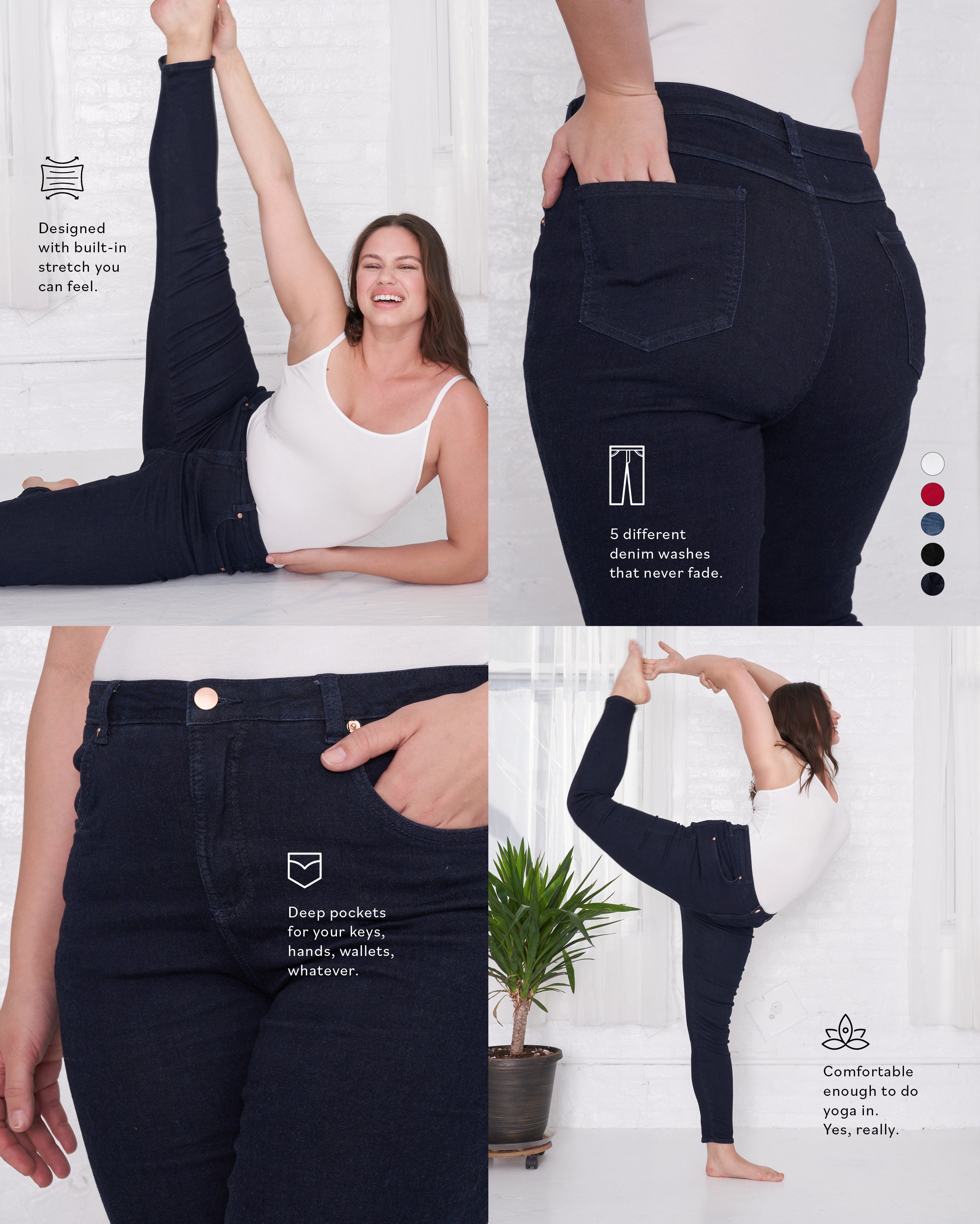 Seine High Rise Skinny Jeans 27 Inch - Distressed Blue – Universal