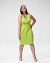 Raven V-Neck Dress - Lime