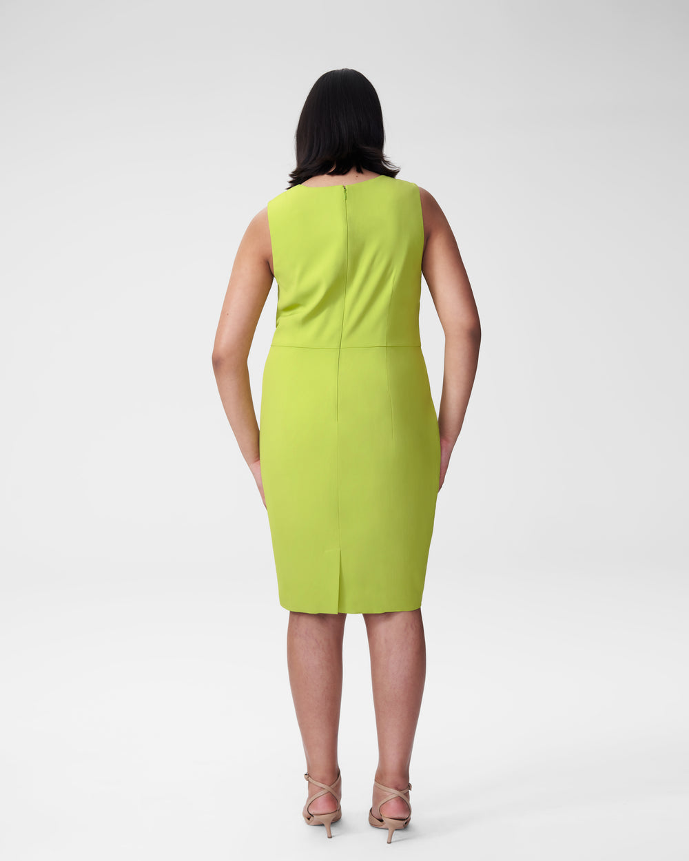 Raven V-Neck Dress - Lime