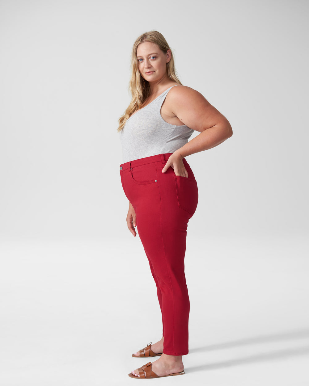 Seine High Rise Skinny Jeans 27 Inch - Red Dahlia
