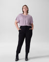 Alex Short Sleeve Shirred Top - Orchid