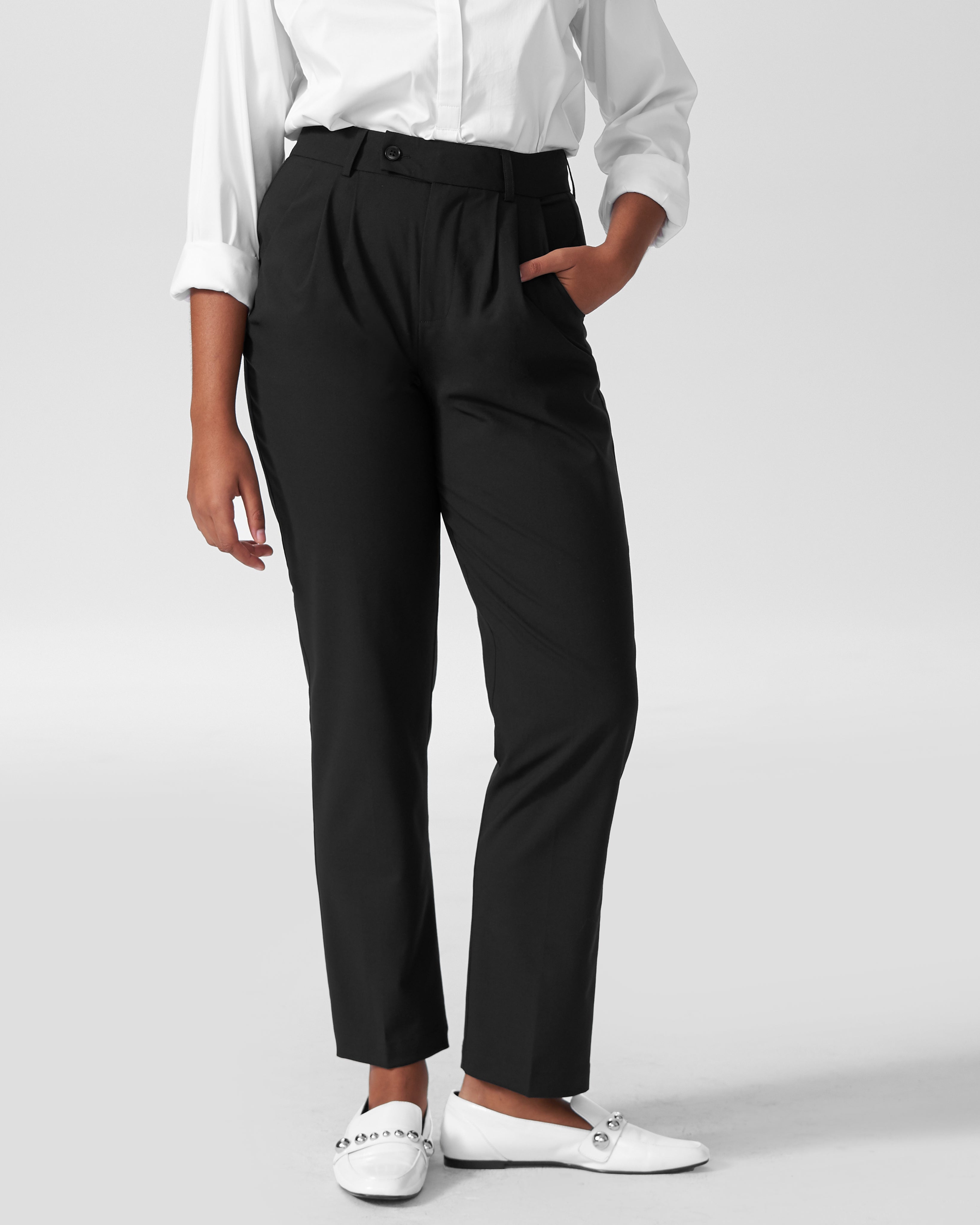 Silvia Slim Cut Trousers 29 inch - Black – Universal Standard