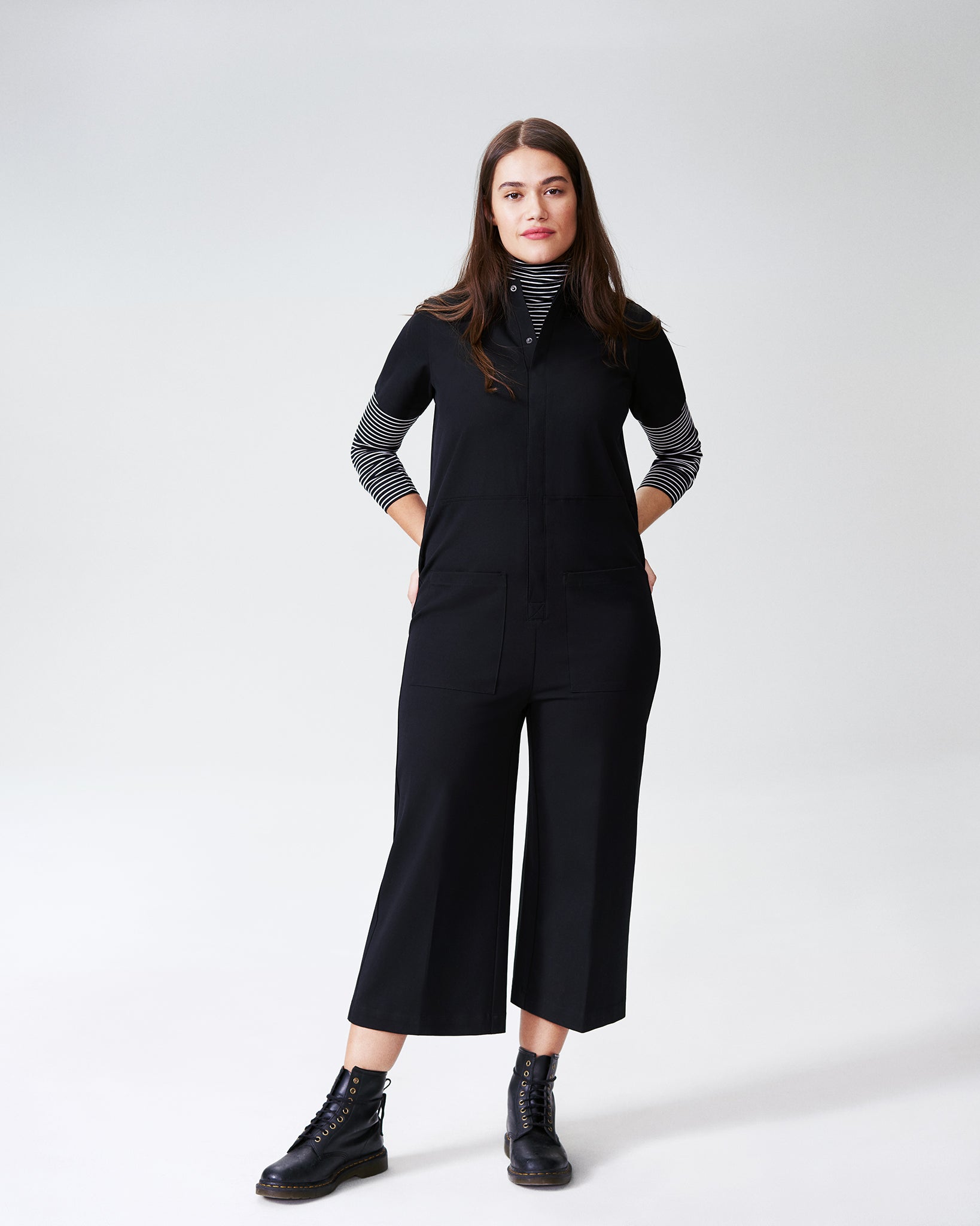 Kate Stretch Cotton Twill Jumpsuit - Black – Universal Standard