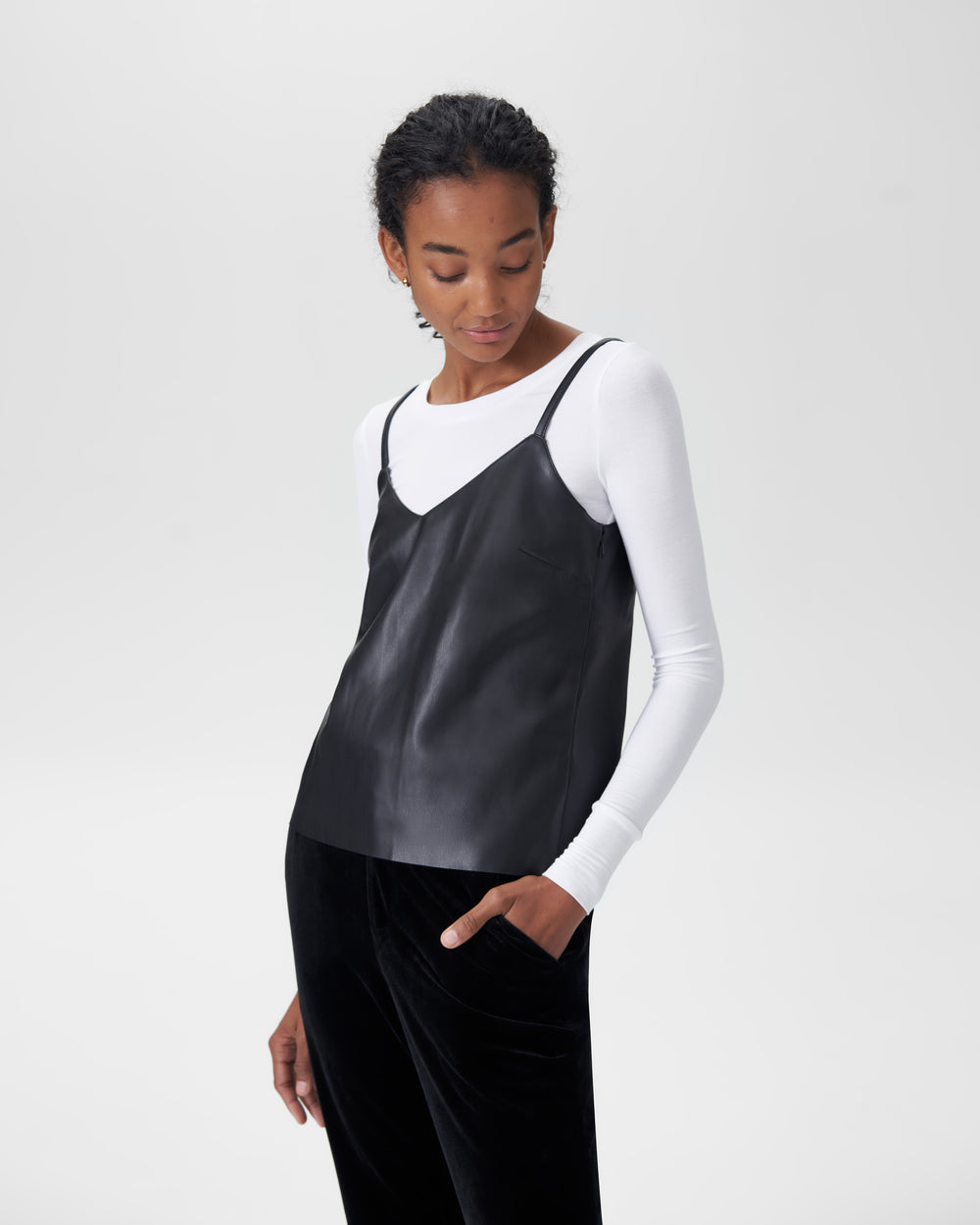 Farrah Velvet Pants - Black