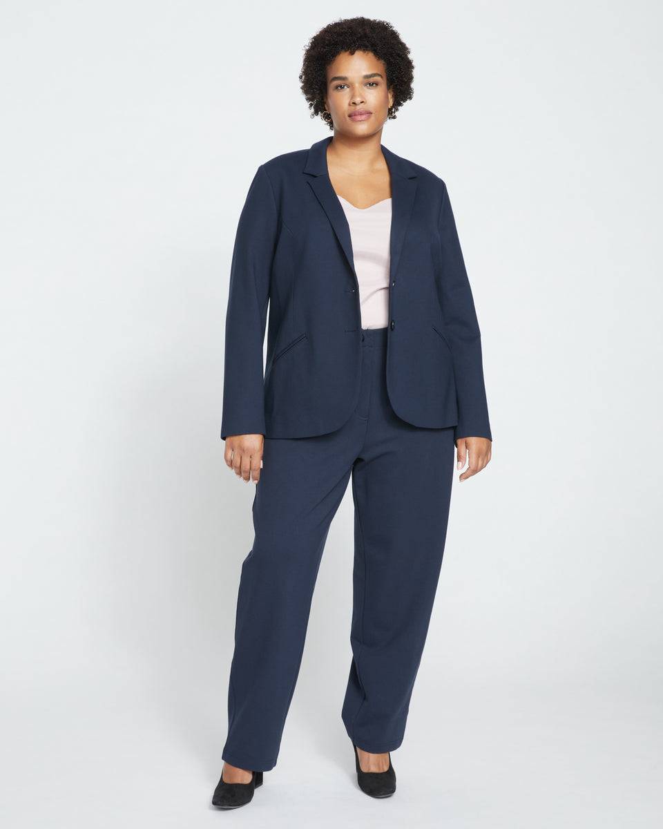 Audrey Tailored Ponte Pants - Navy Zoom image 0