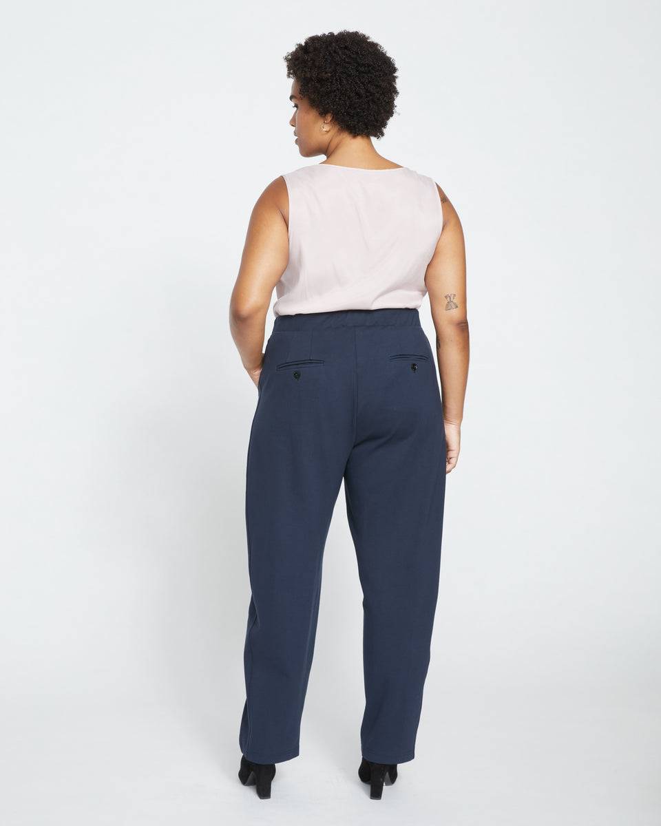 Audrey Tailored Ponte Pants - Navy Zoom image 3