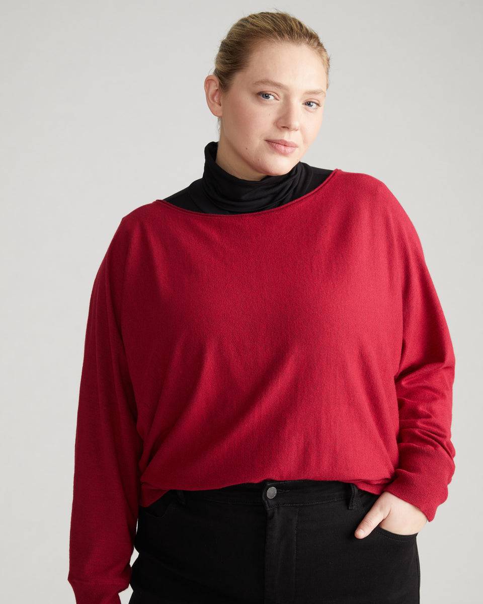 Better-Than-Cashmere Dolman Sweater - Cerise Zoom image 1