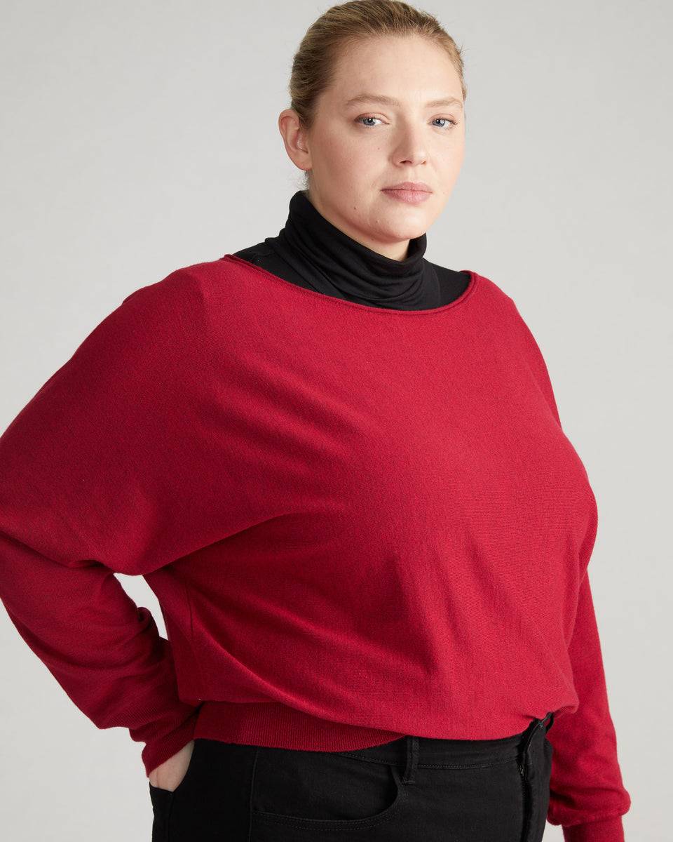 Better-Than-Cashmere Dolman Sweater - Cerise Zoom image 2