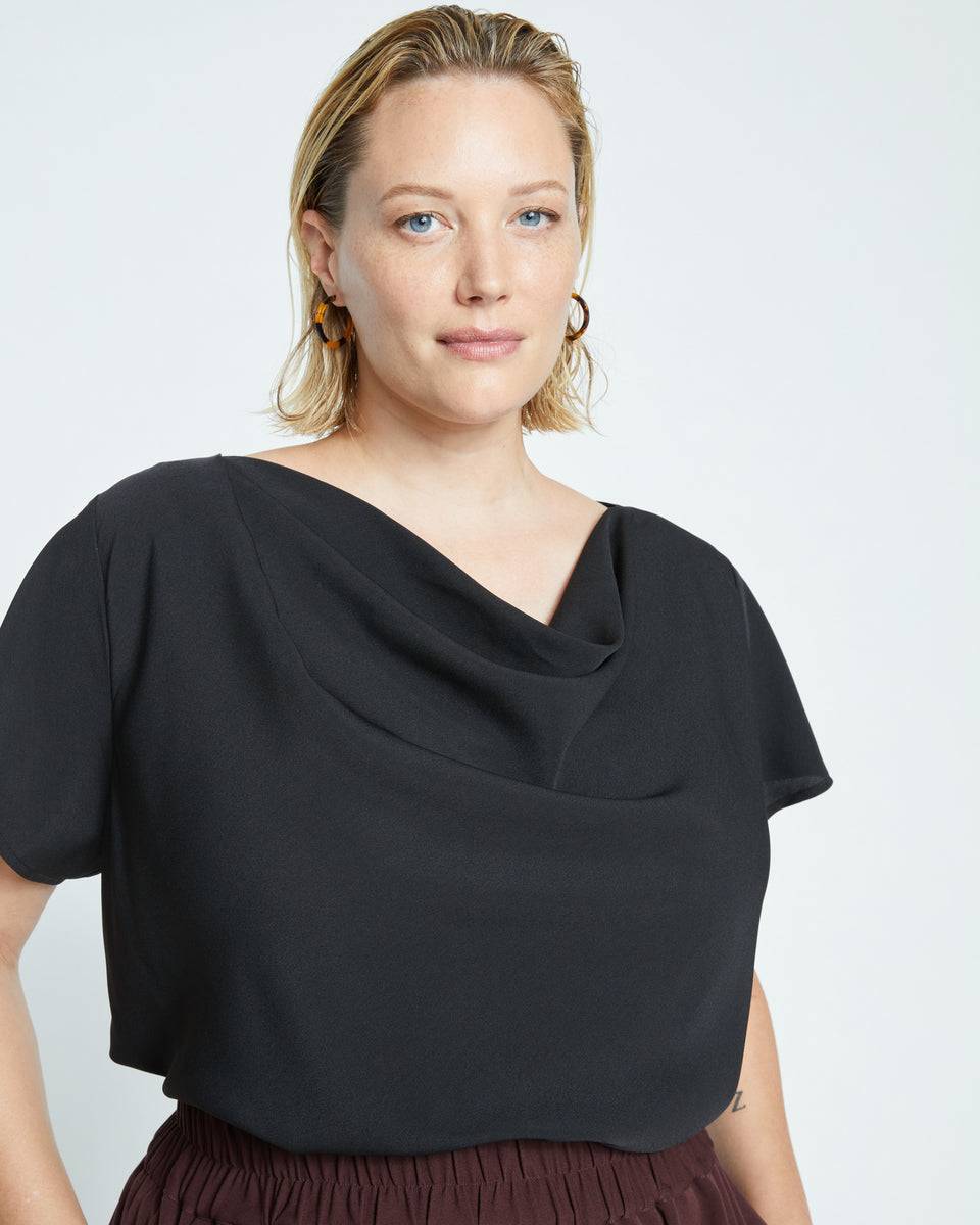 Better-Than-Silk Shell Top - Black Zoom image 0