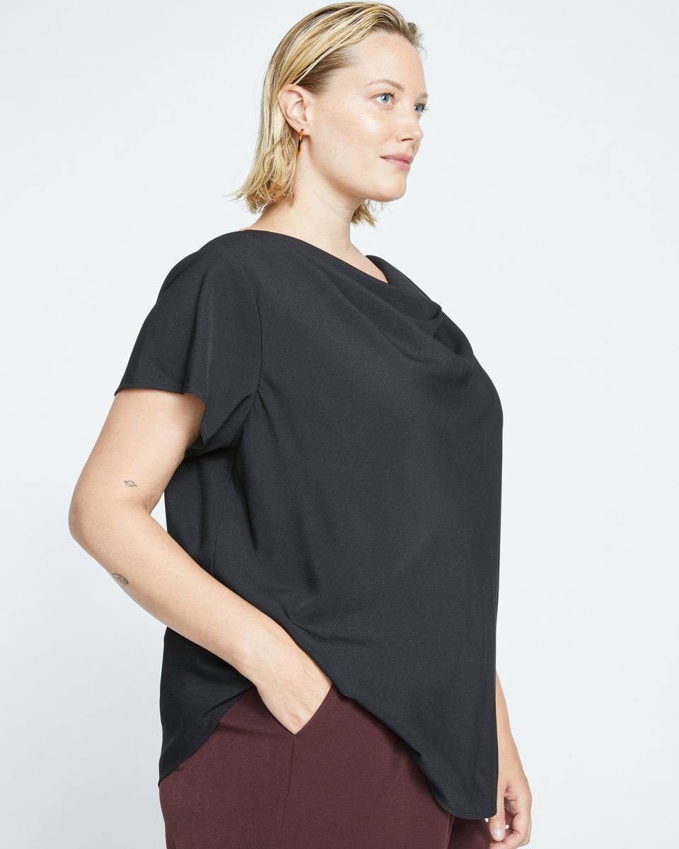Better-Than-Silk Shell Top - Black Zoom image 2