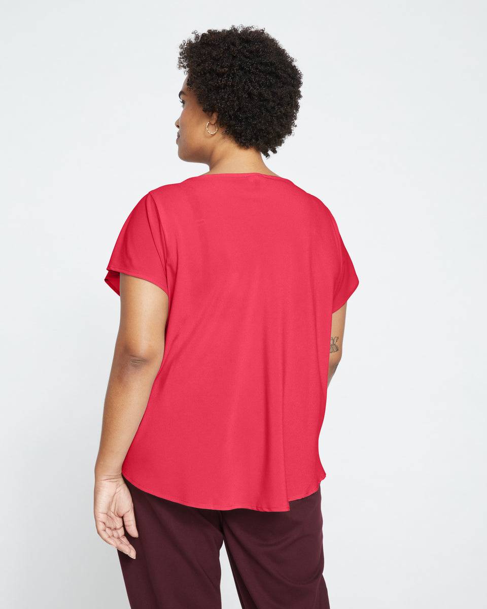 Better-Than-Silk Shell Top - Cerise Zoom image 2