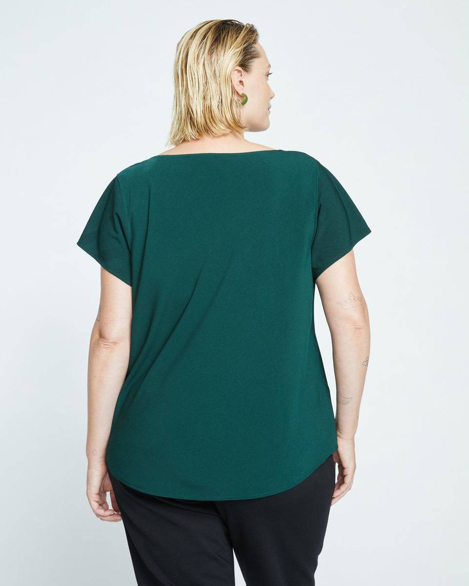 Better-Than-Silk Shell Top - Forest Green Zoom image 3