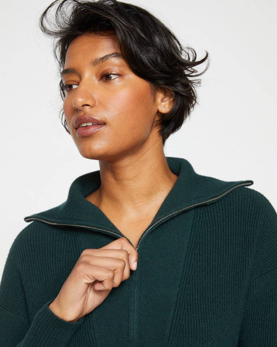 Blanket Half-Zip Sweater - Forest Green Zoom image 1