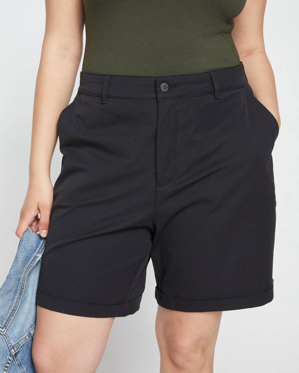Casual Stretch Twill Shorts - Black Zoom image 1