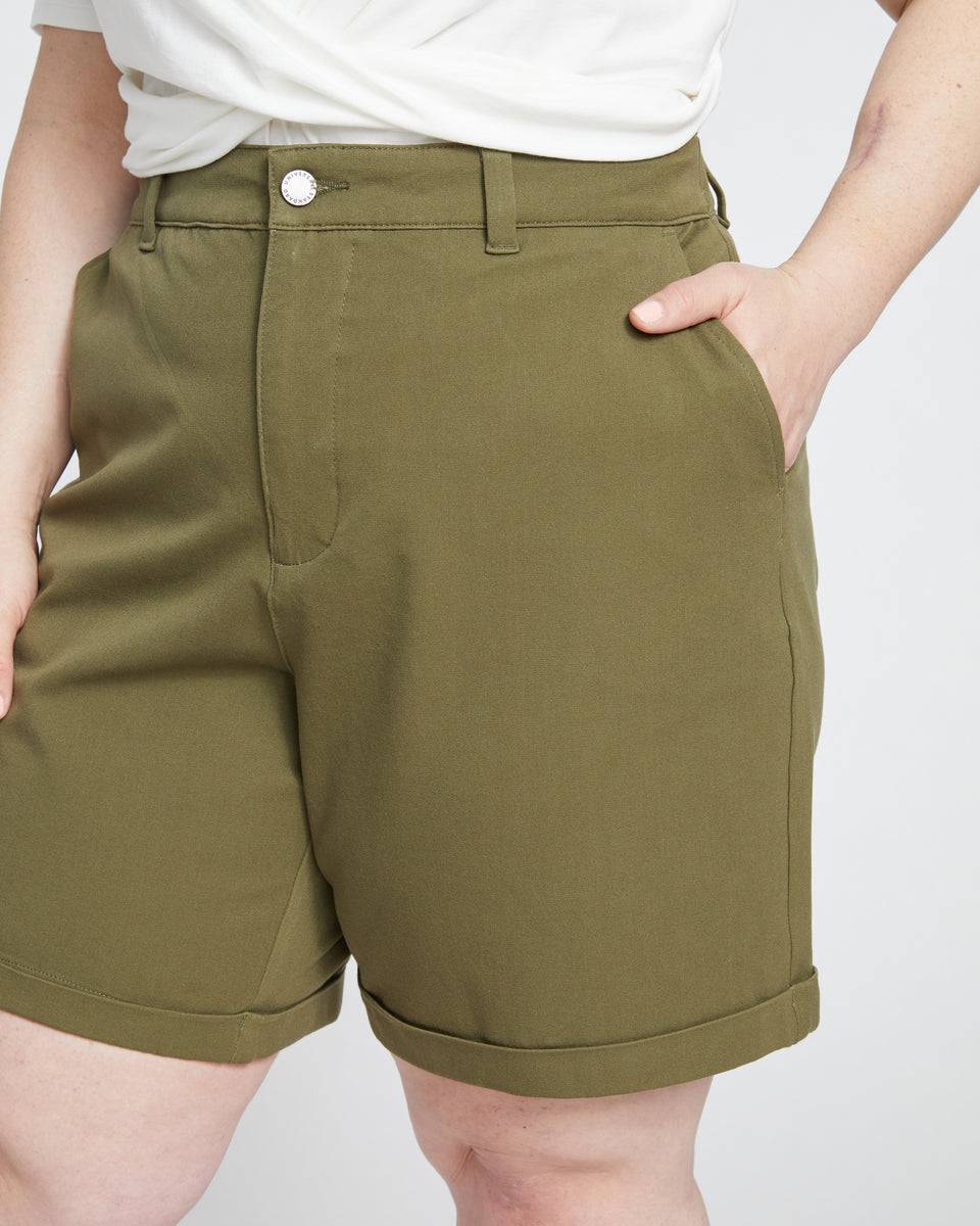 Casual Stretch Twill Shorts - Ivy Zoom image 1