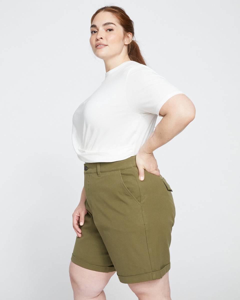 Casual Stretch Twill Shorts - Ivy Zoom image 2