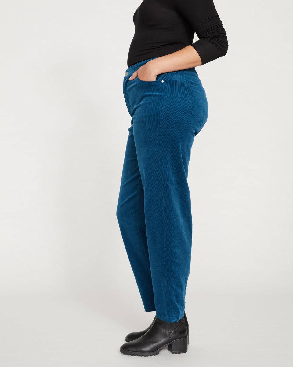 Cassidy High Rise Straight Corduroy Pants - Storm Zoom image 2