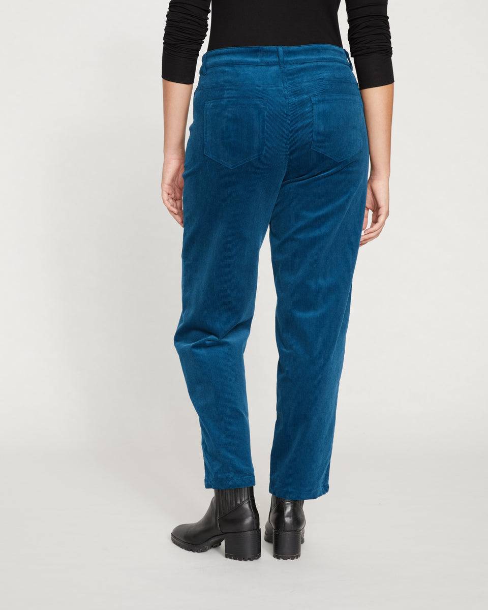 Cassidy High Rise Straight Corduroy Pants - Storm Zoom image 3