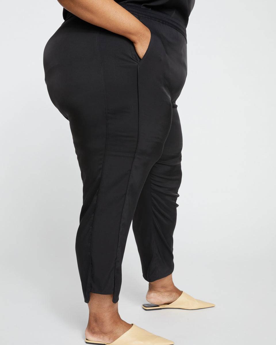 Cooling Stretch Cupro Pants - Black Zoom image 1