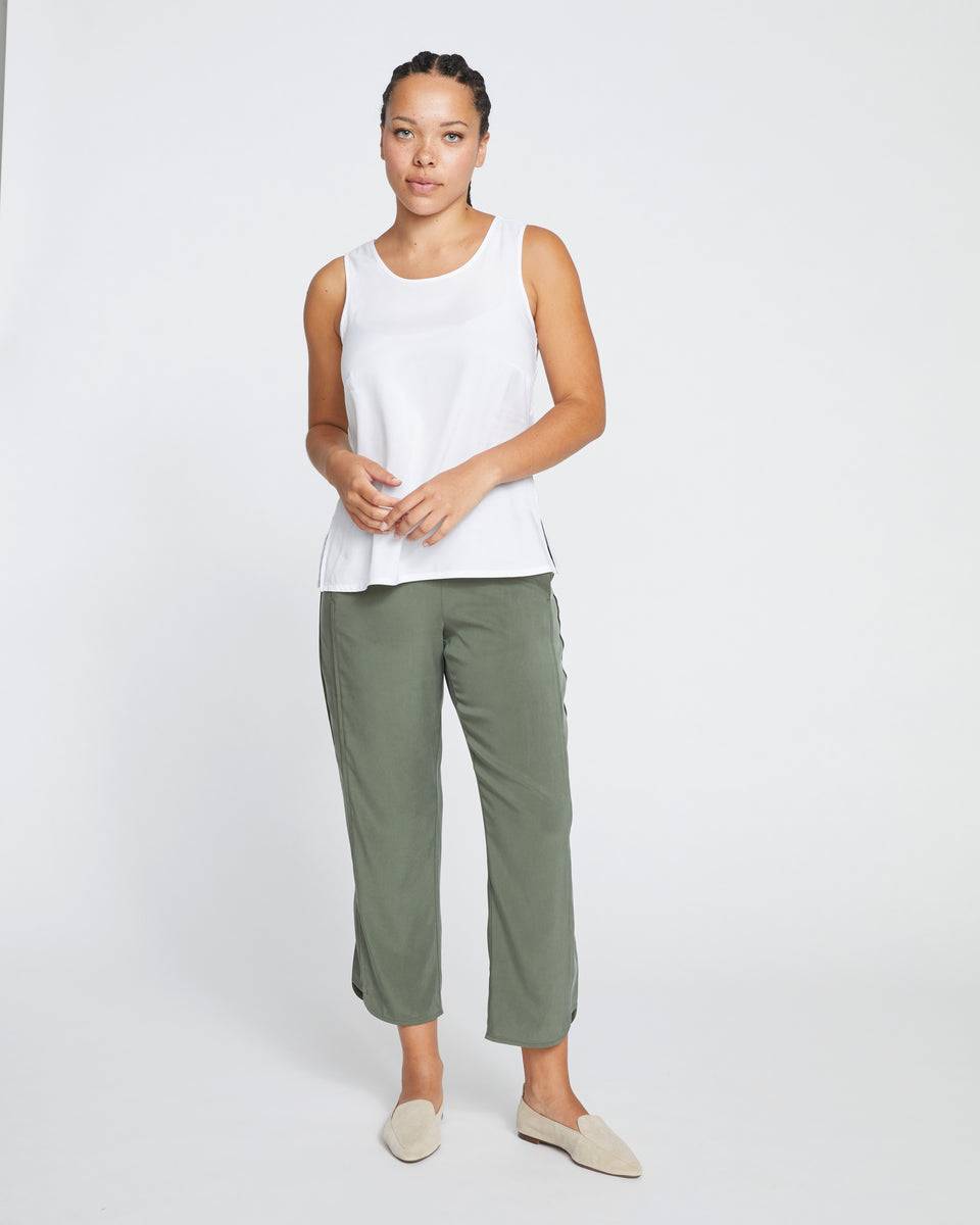 Cooling Stretch Cupro Pants - Tarragon Zoom image 0