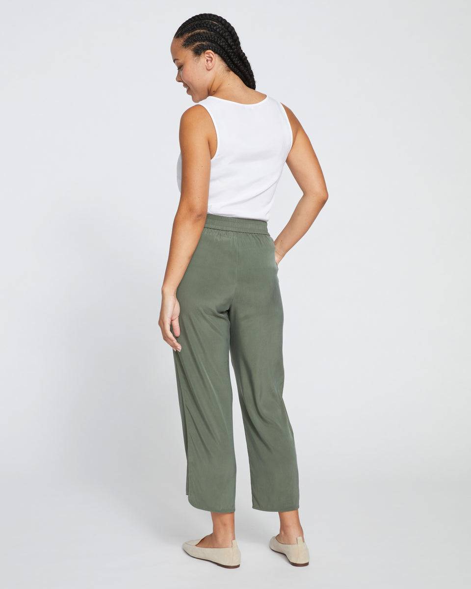Cooling Stretch Cupro Pants - Tarragon Zoom image 3