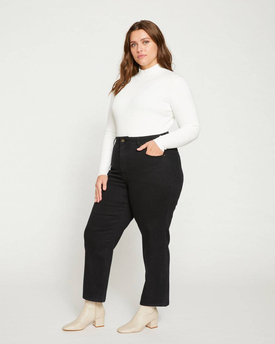Donna High Rise Curve Straight Leg Jeans 27 Inch - Black Zoom image 2