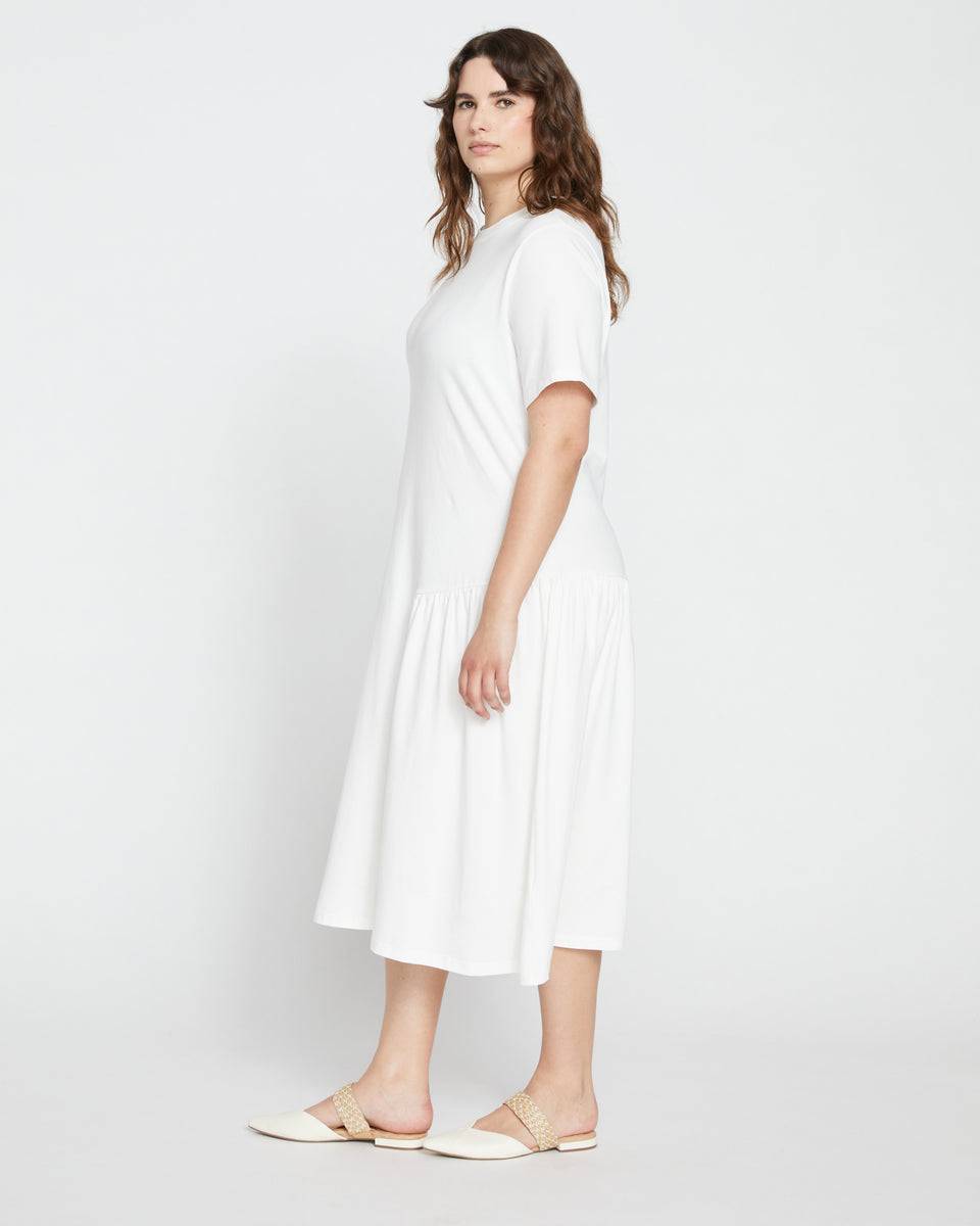 Sunday Garden T-Shirt Dress - White Zoom image 2