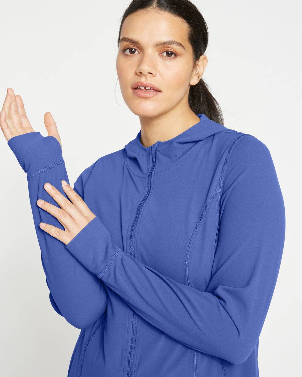 Next-to-Naked Hooded Zip Jacket - Rich Cobalt Zoom image 0
