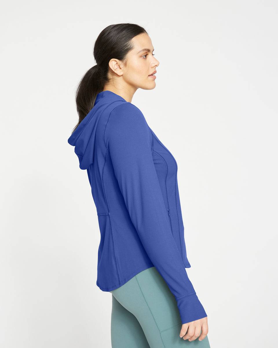 Next-to-Naked Hooded Zip Jacket - Rich Cobalt Zoom image 2