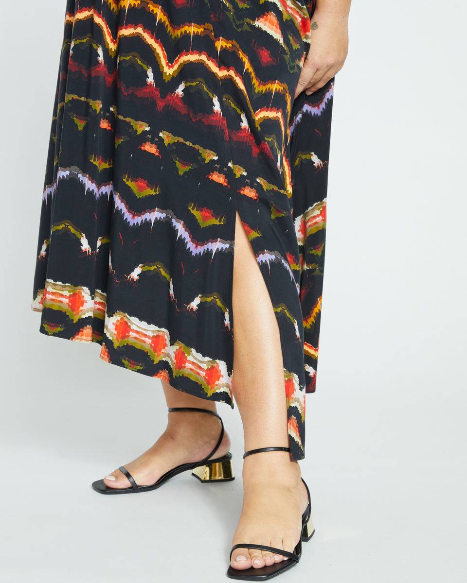 Palma Cupro Skirt - Midnight Ikat Zoom image 1