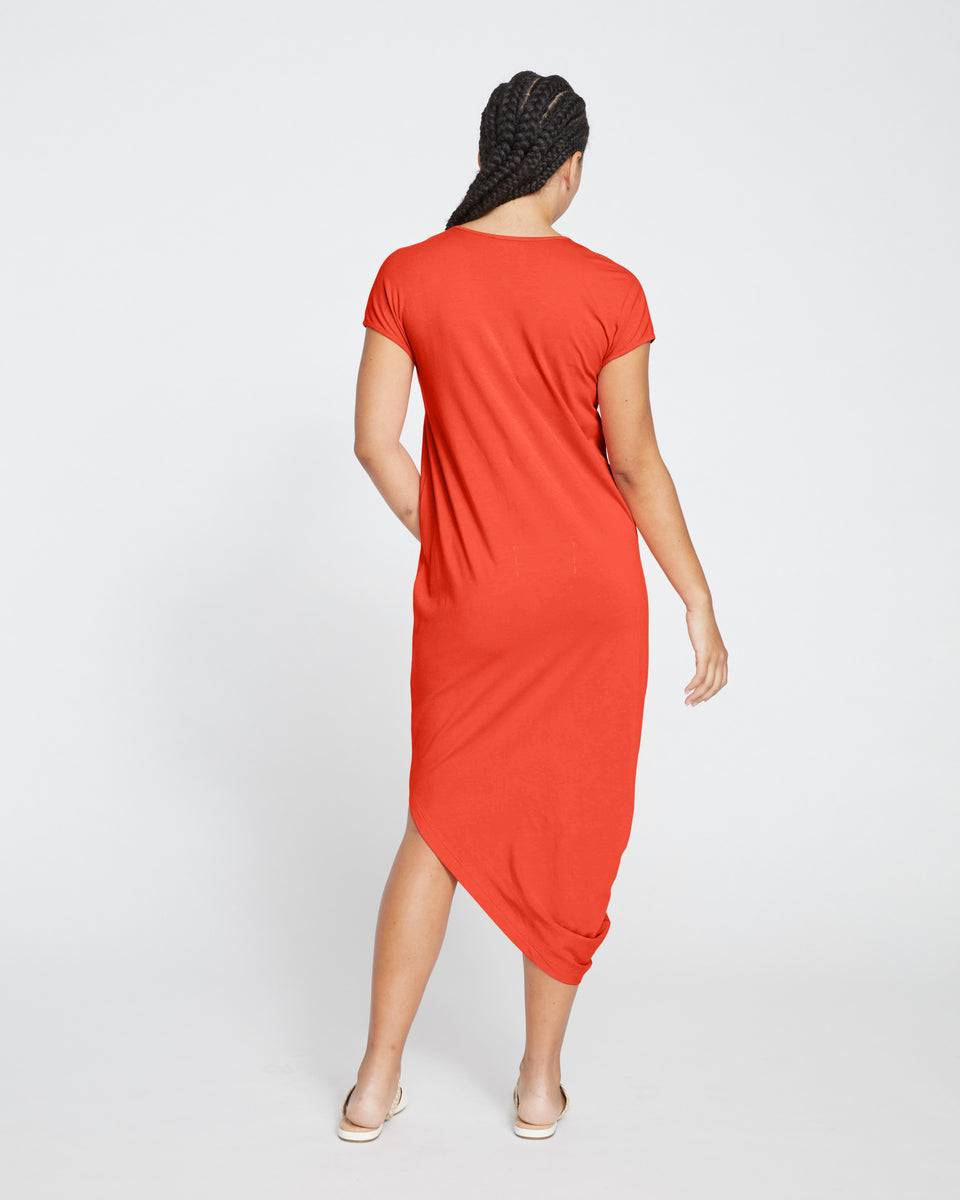 Iconic Geneva V-Neck Dress - Sanguinello Zoom image 3