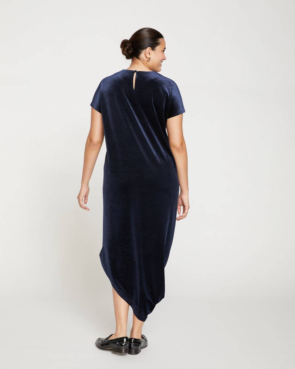 Iconic Geneva Dress - Moonstone Blue Velvet Zoom image 3