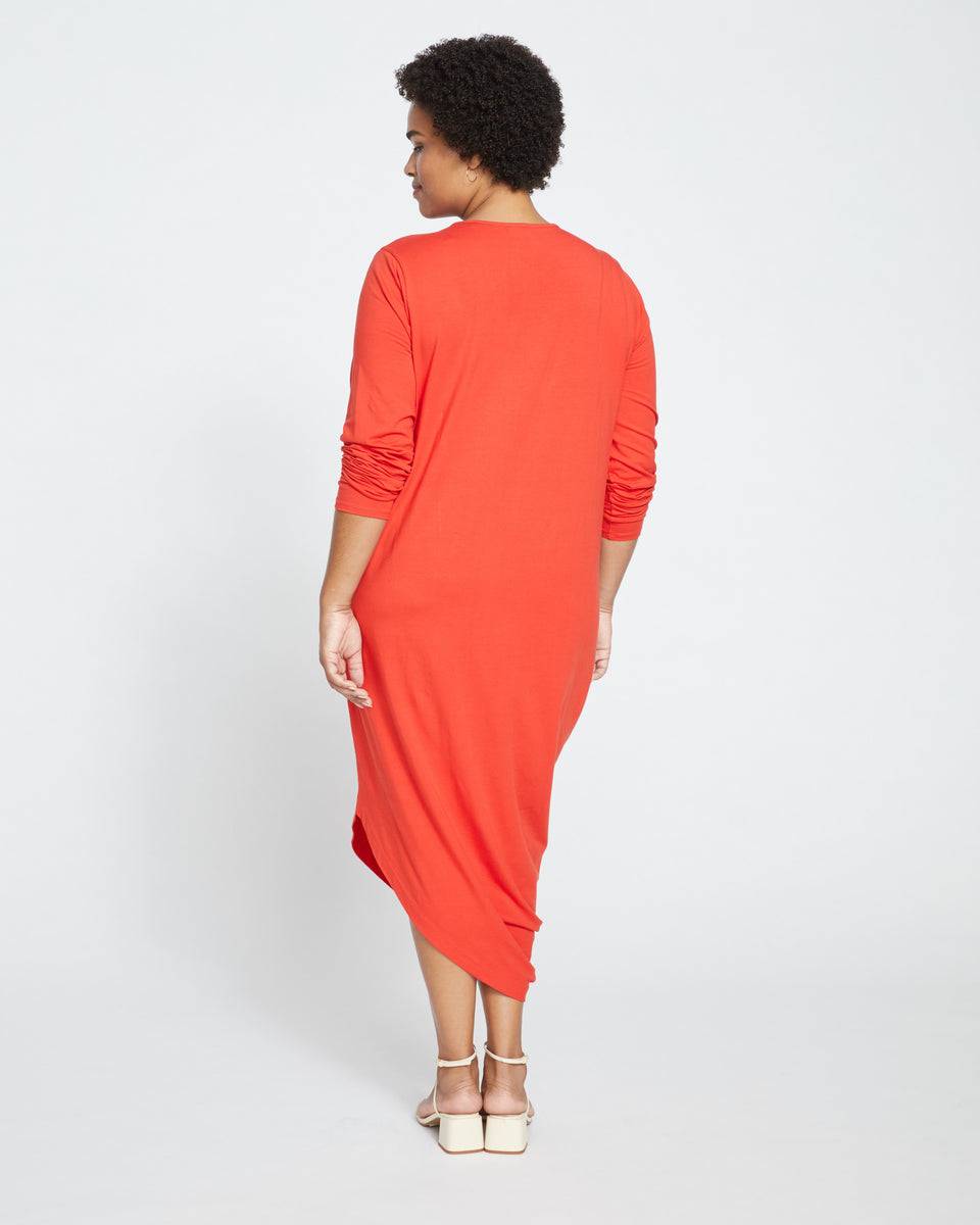 Iconic Long Sleeve V-Neck Geneva Dress - Sanguinello Zoom image 3