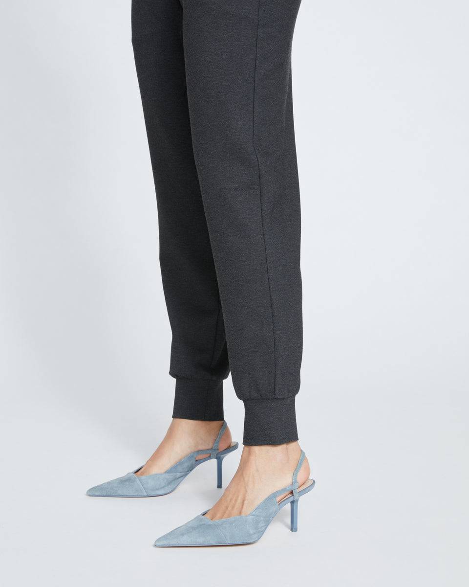 Luxe Laid-Back Ponte Joggers - Charcoal Zoom image 1