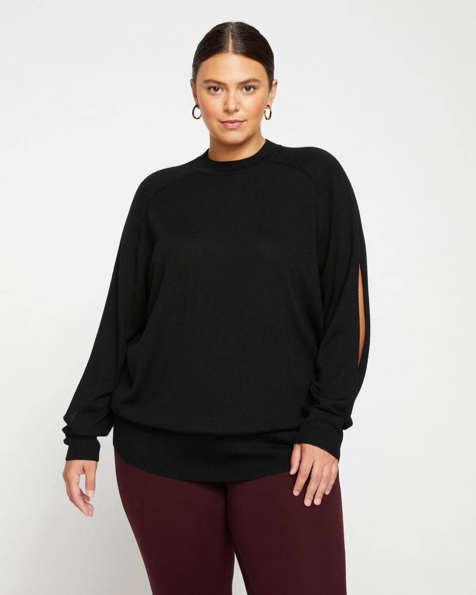 Beals Merino Cut-Out Sweater - Black Zoom image 1
