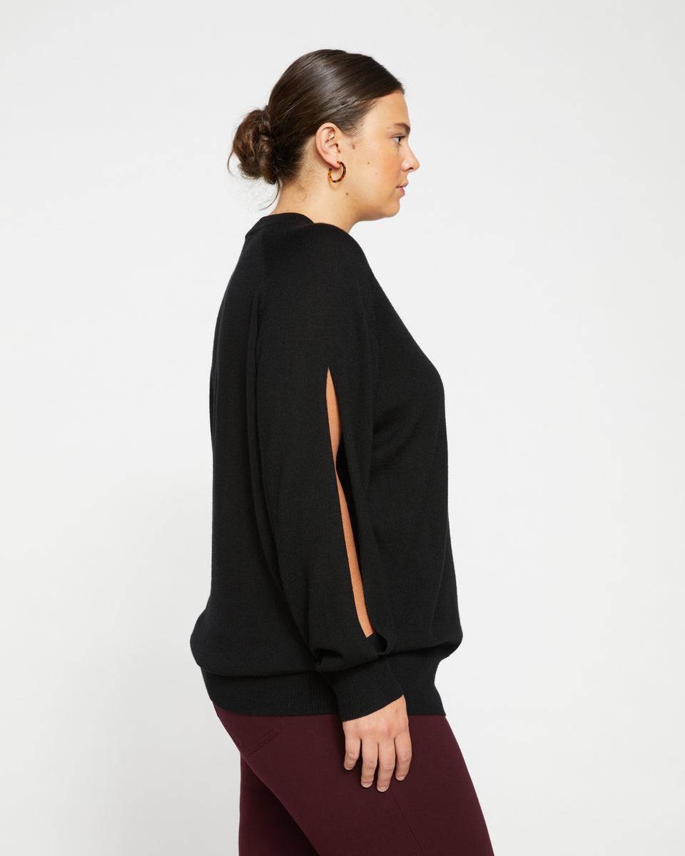Beals Merino Cut-Out Sweater - Black Zoom image 2