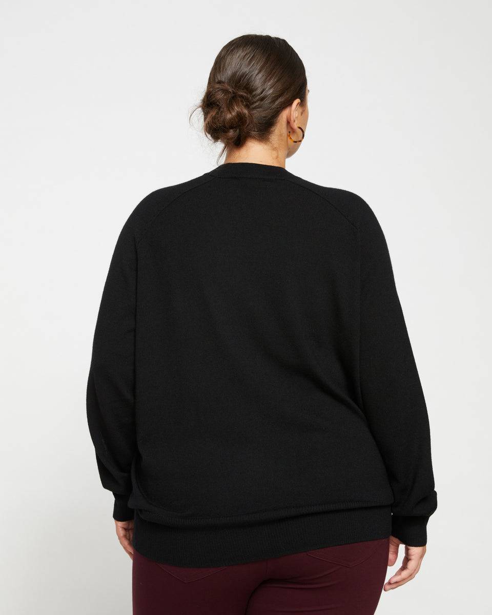 Beals Merino Cut-Out Sweater - Black Zoom image 3