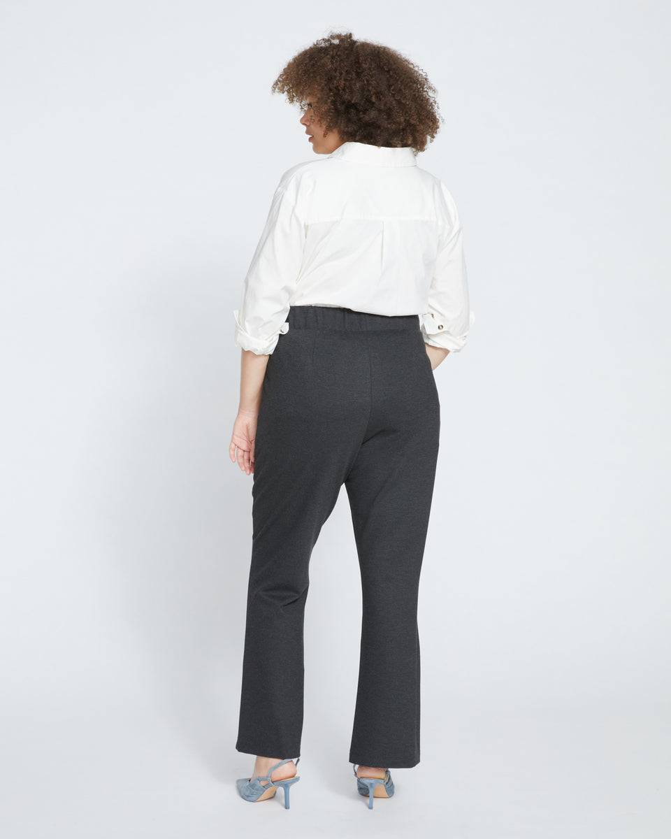 Pull On Bootcut Ponte Pants - Charcoal Zoom image 3