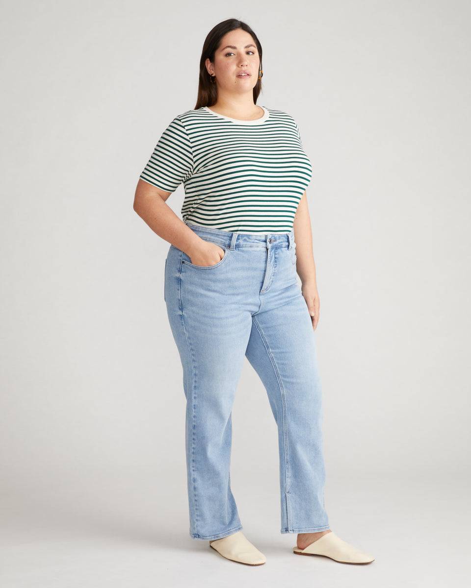 Mimi High Rise Split Hem Jeans 30 Inch - All Blue Zoom image 2