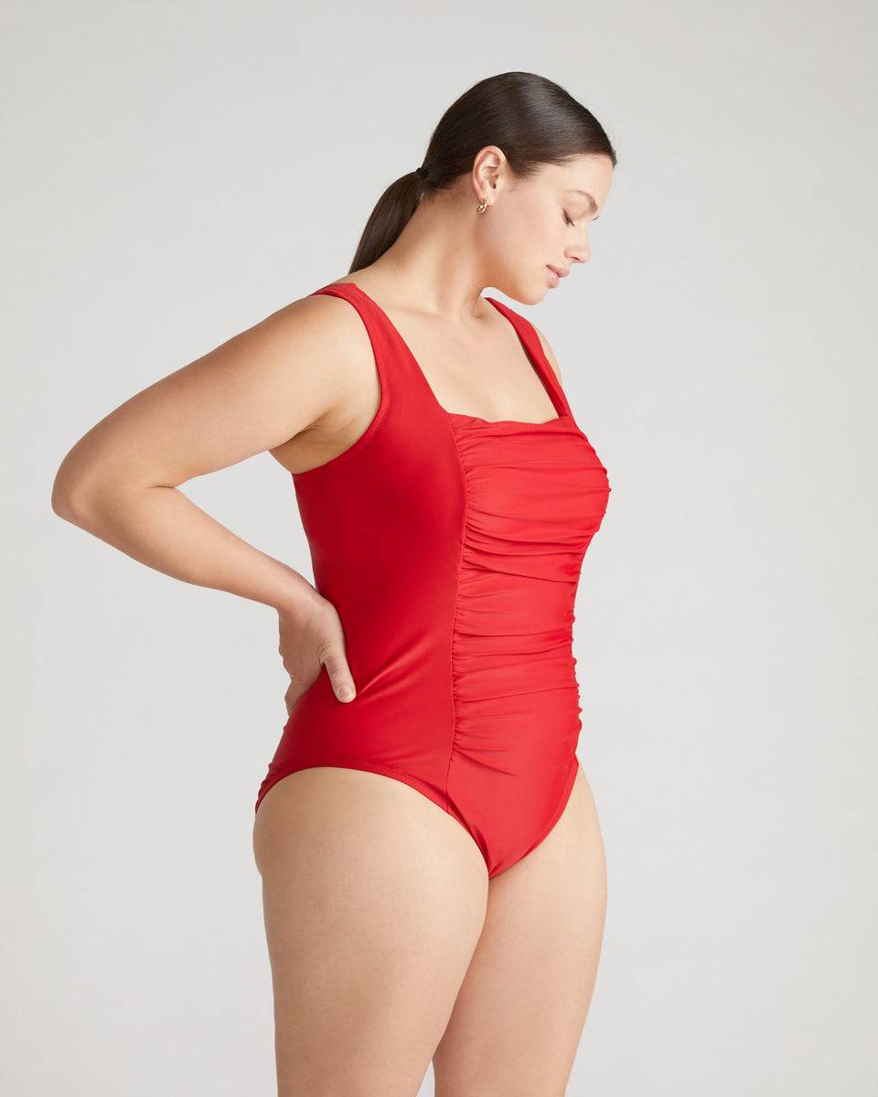 The Square Neck Swimsuit - Baywatch Red Zoom image 3