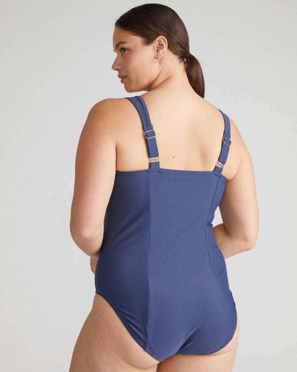 The Square Neck Swimsuit - Classic Navy Zoom image 2