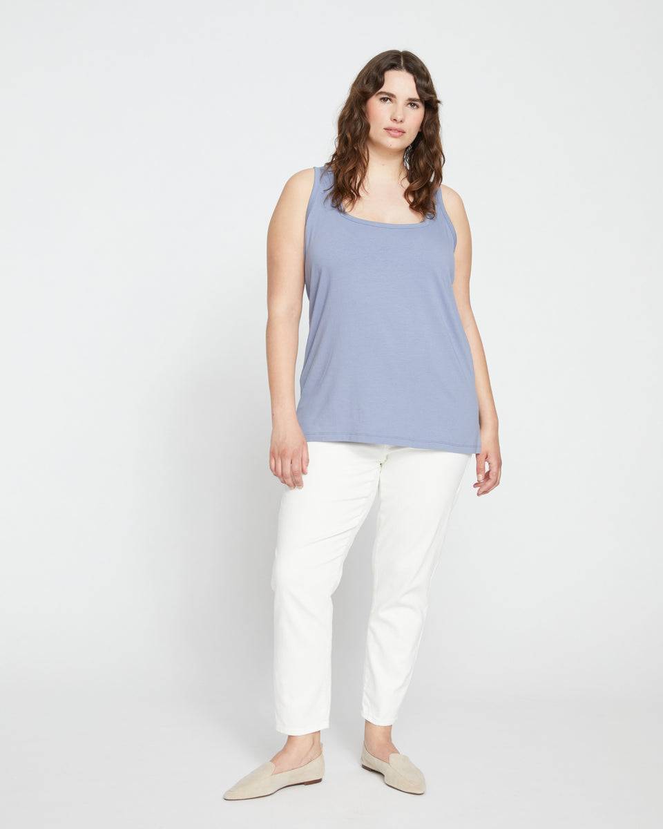 Square Neck Tank Top - Pressed Pansy Zoom image 0