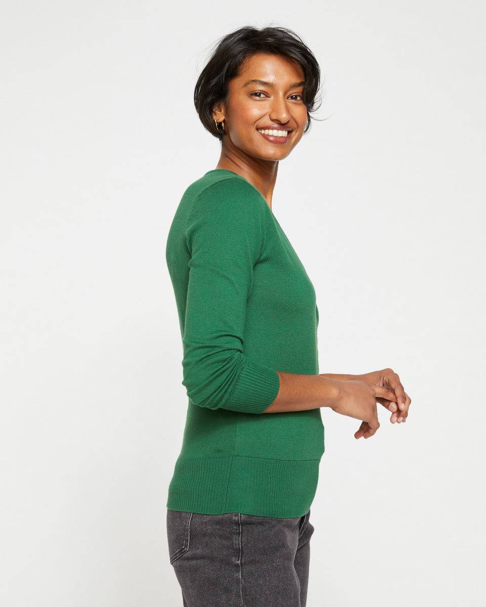 Statement Wrap Sweater - Kelly Green Zoom image 2