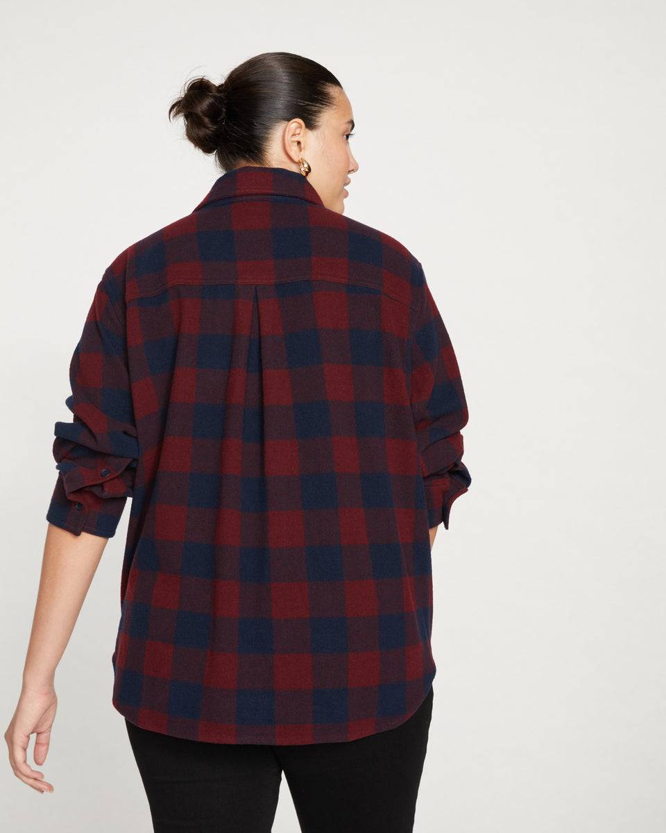 Maine Stretch Flannel Shirt - Black Cherry Plaid Zoom image 3