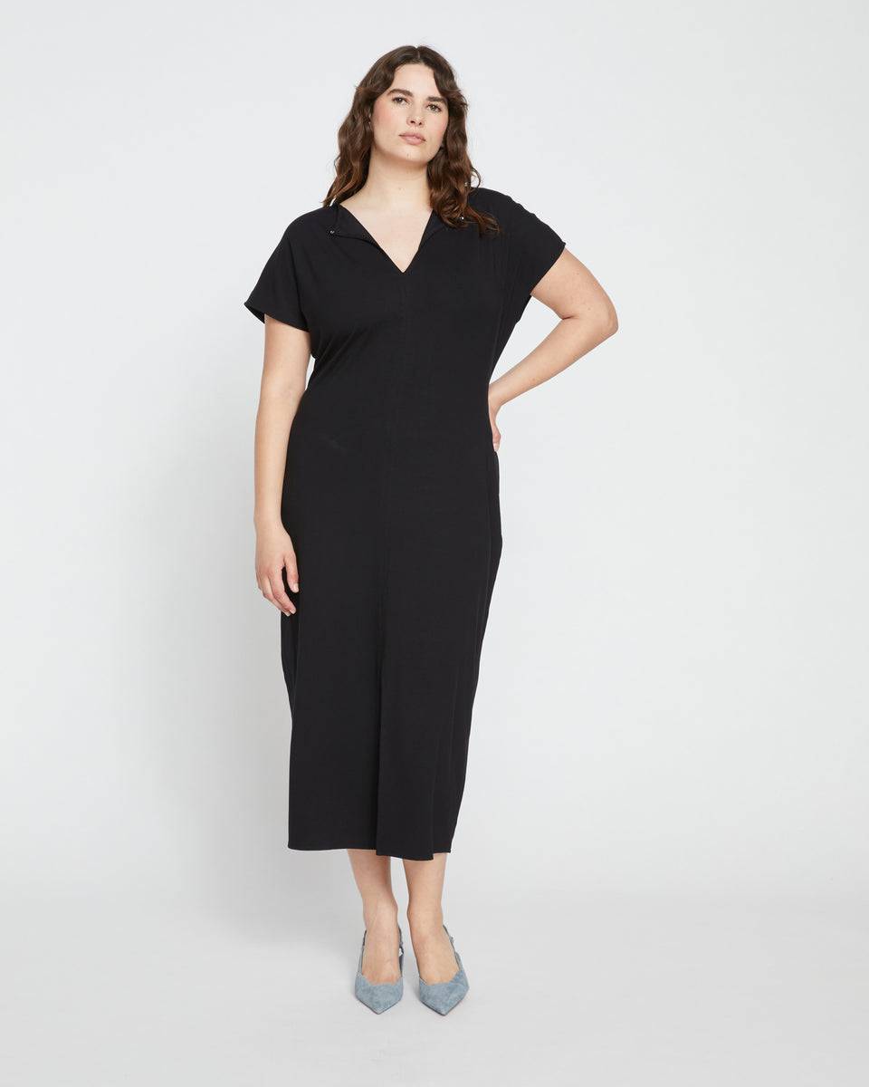 Spritz Divine Jersey Shift Dress - Black Zoom image 0