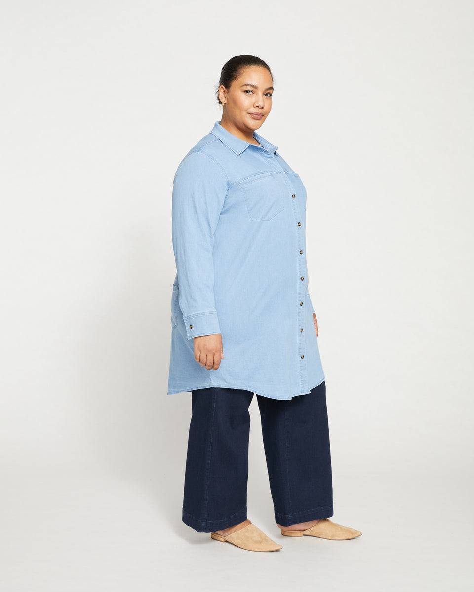 Workwear Denim Tunic - Chambray Blue Zoom image 2