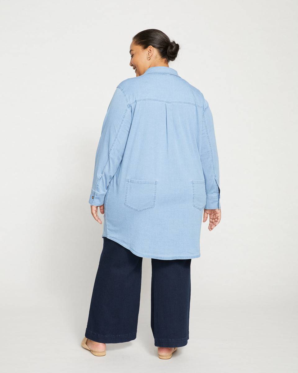 Workwear Denim Tunic - Chambray Blue Zoom image 3
