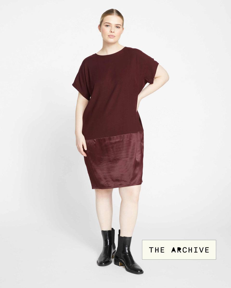 Avenir Double Luxe Dress - Black Cherry Zoom image 0